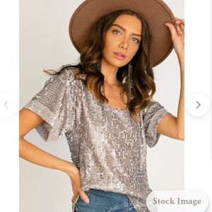 Nwt gold joyfolie top